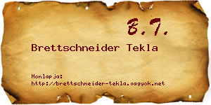 Brettschneider Tekla névjegykártya